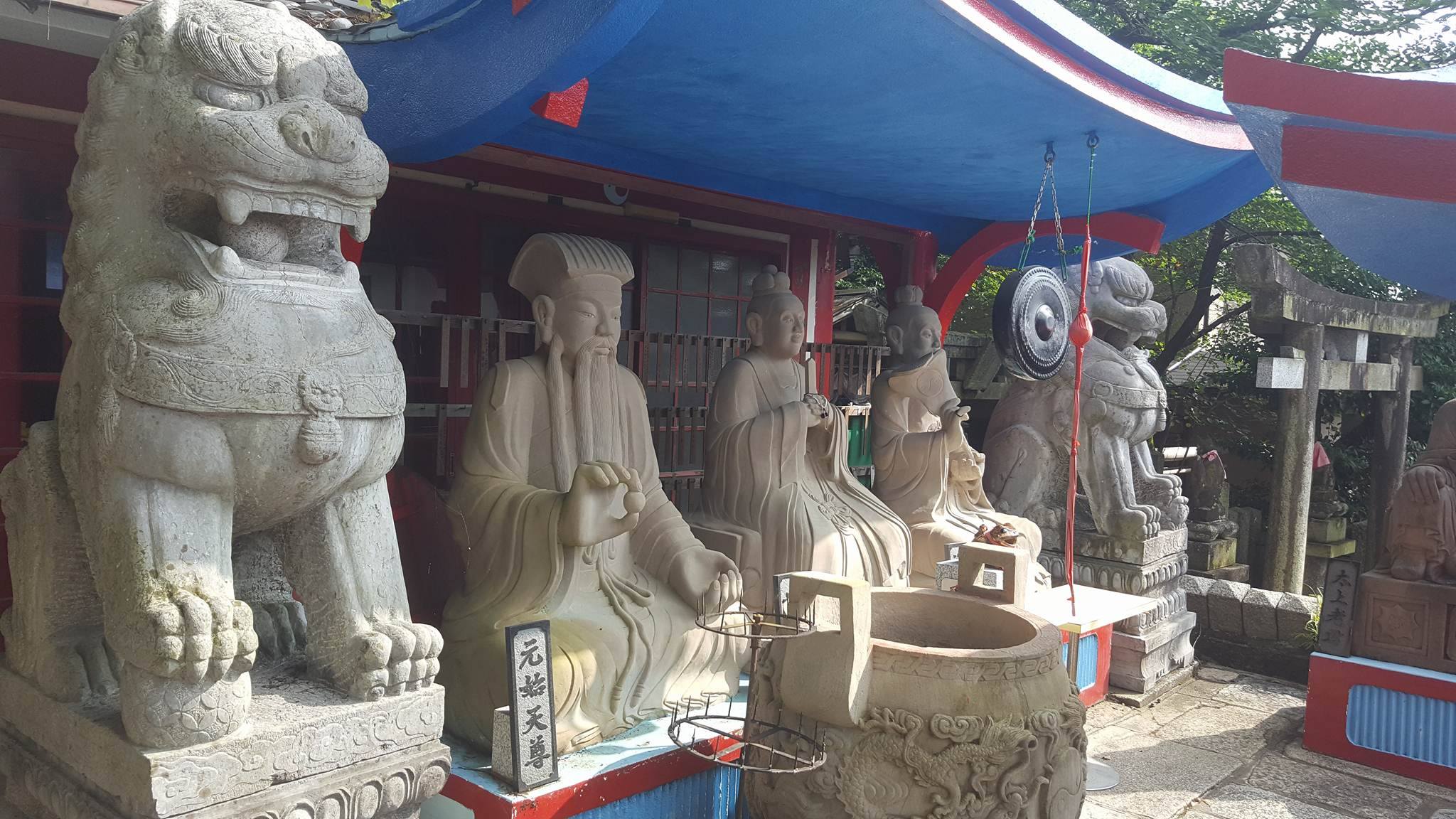 Hmm...are these three Eastern philosophers? I want to say it's Confucius, Lao Tzu, and Siddharta Gautama (Buddha) here, but I guess I would need investigate more closely to find out.