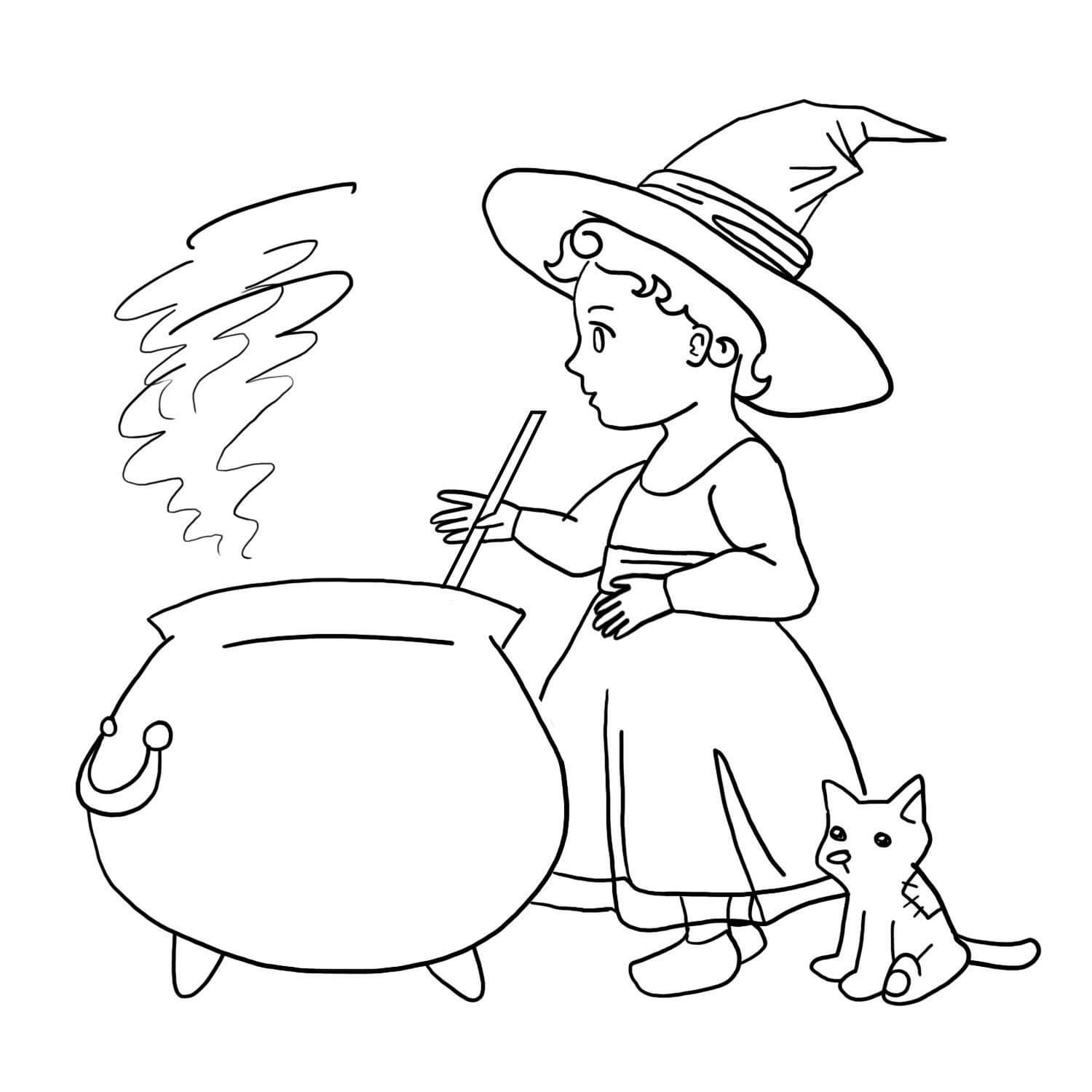 1. Poisonous Baby witch is brewing up some noxious concoction to keep the rainy day roaches away!